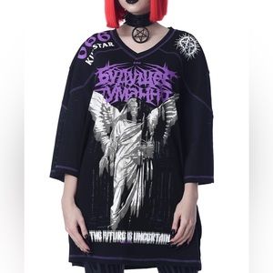 New Killstar Future Is Uncertain Jersey T-shirt Tee Black unisex Small Sm